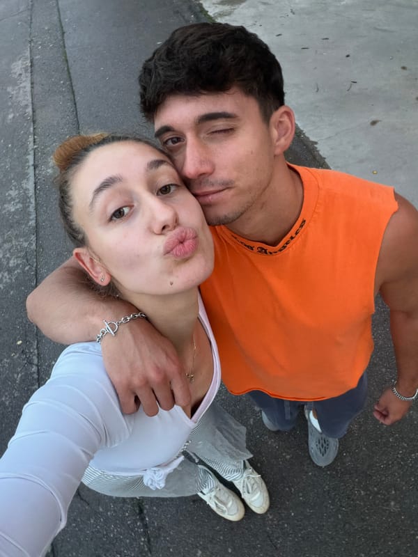 Sunset at Sofia's National Sports Academy, with selfies to match
