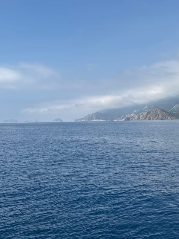Peaceful morning seascape captured along Turkish Mediterranean coast