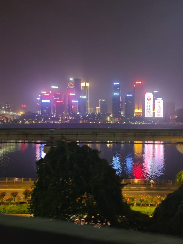 Nighttime cityscape captured in Yuzhong District, China