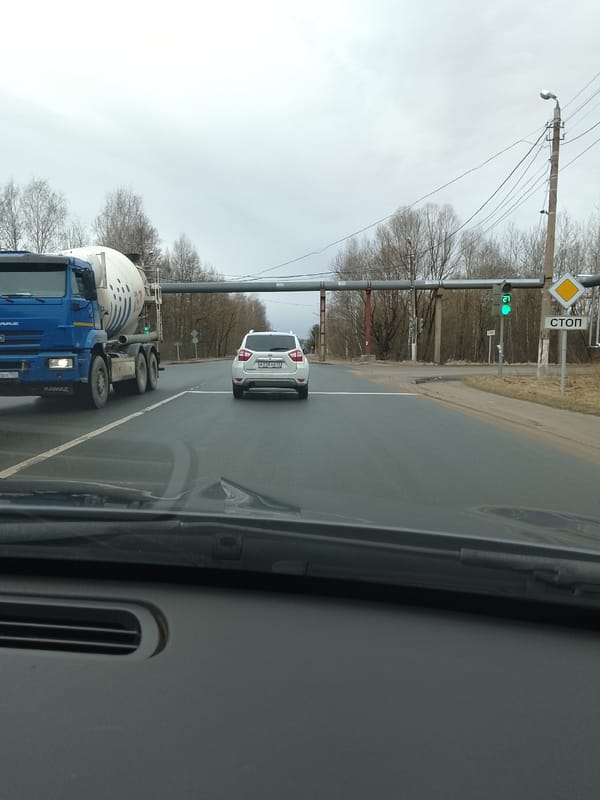 Wet roads observed in Protvino, Russia after rainfall