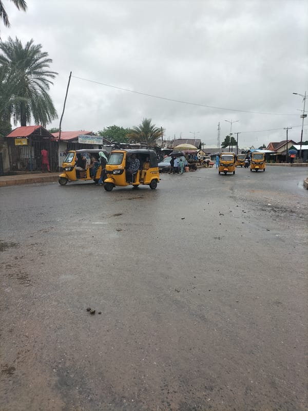 Post-rain street life documented across Jalingo, Nigeria morning