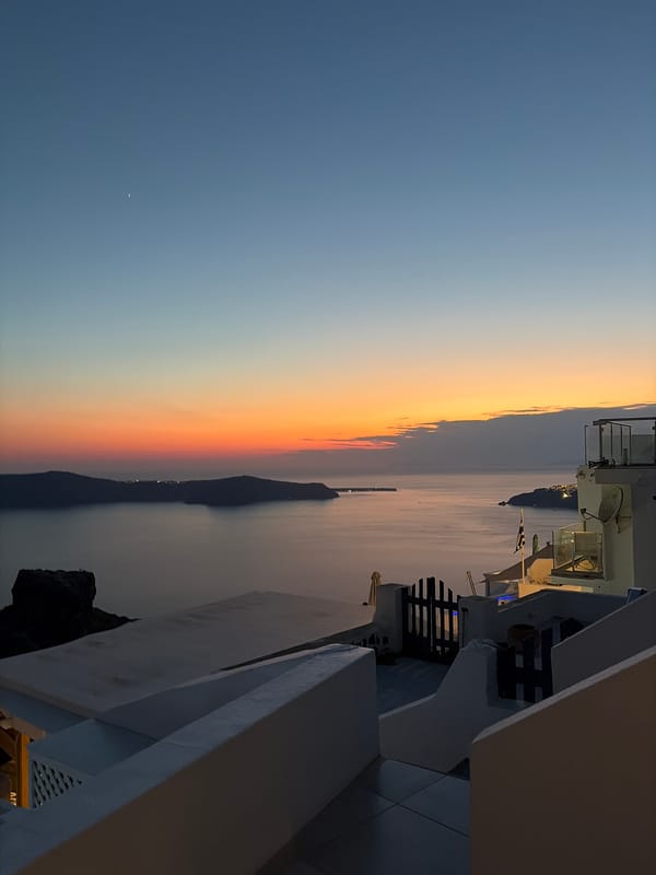 Aegean dusk from Oia, Santorini