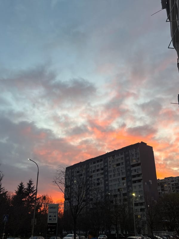 Dramatic dusk skies photographed over Burgas, Bulgaria