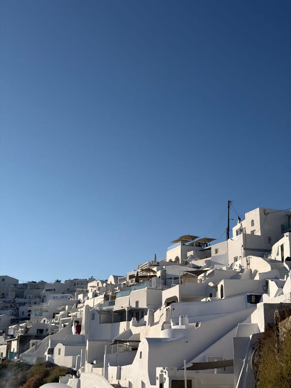 Afternoon exploring Santorini's clifftop whitewashed villages