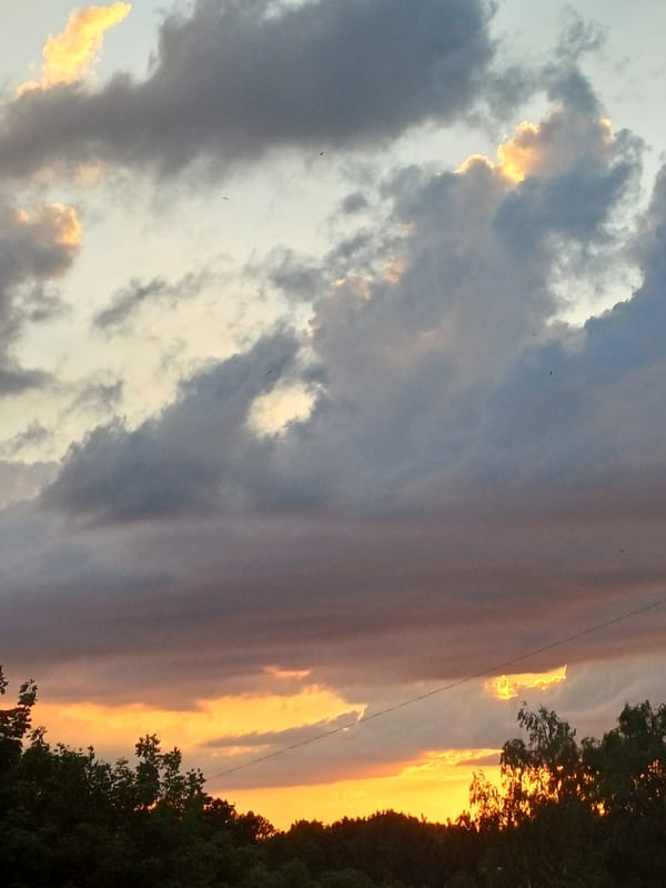 Summer solstice sunset lights up the Riga sky