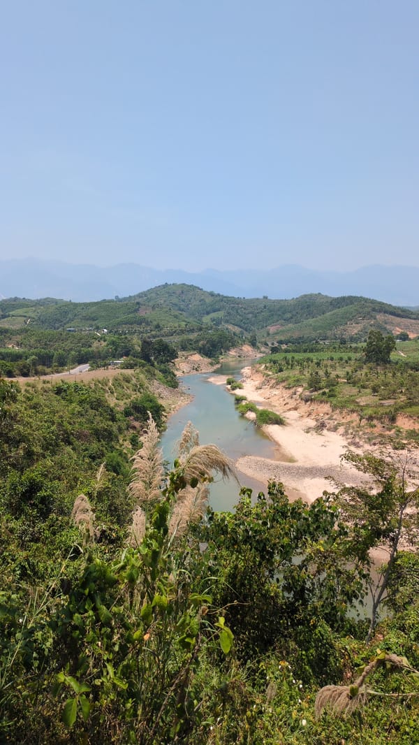 River valley landscape photographed in Vietnam