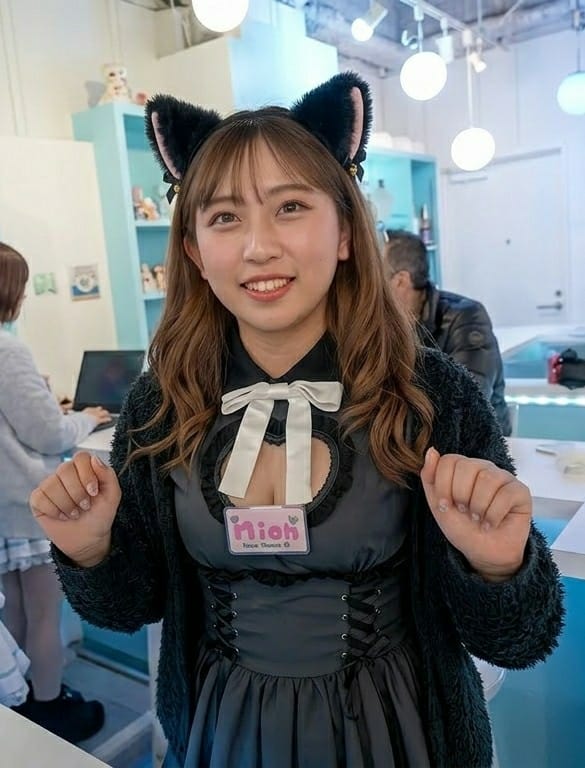 Evening photography session captures women at Shinjuku entertainment venues