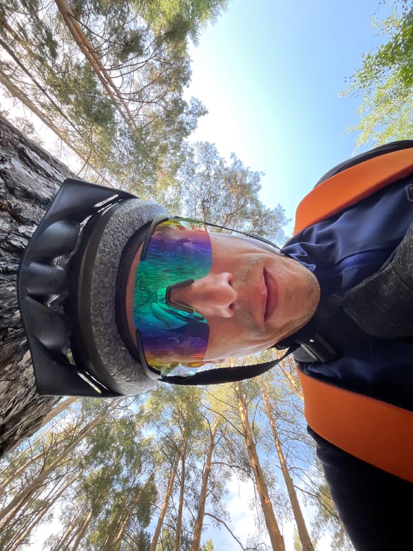 Cyclist and driver photographed in Chaikovsky forest area