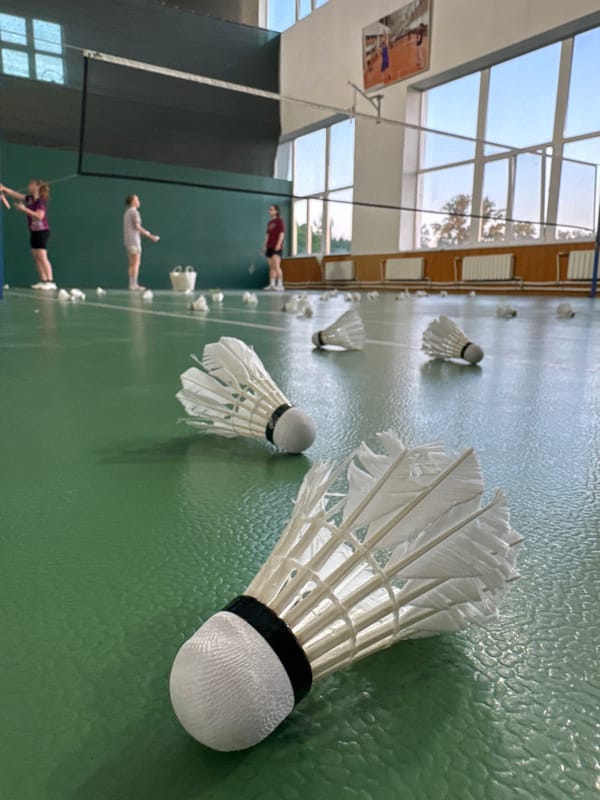 Badminton training session observed at Saint Petersburg sports facility