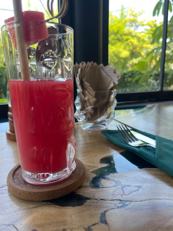 Breakfast dining experience documented in North Kuta Indonesia