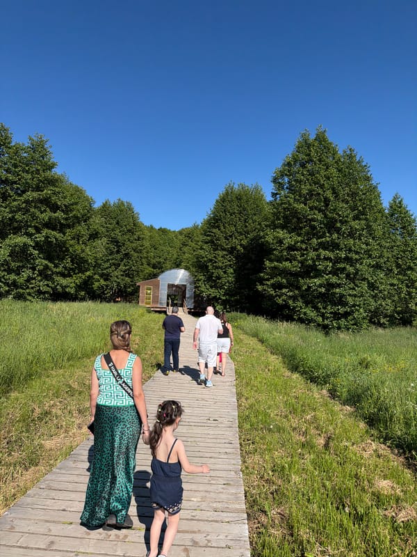 Mixed outdoor/indoor scenes with Czech beer and Russian dolls observed