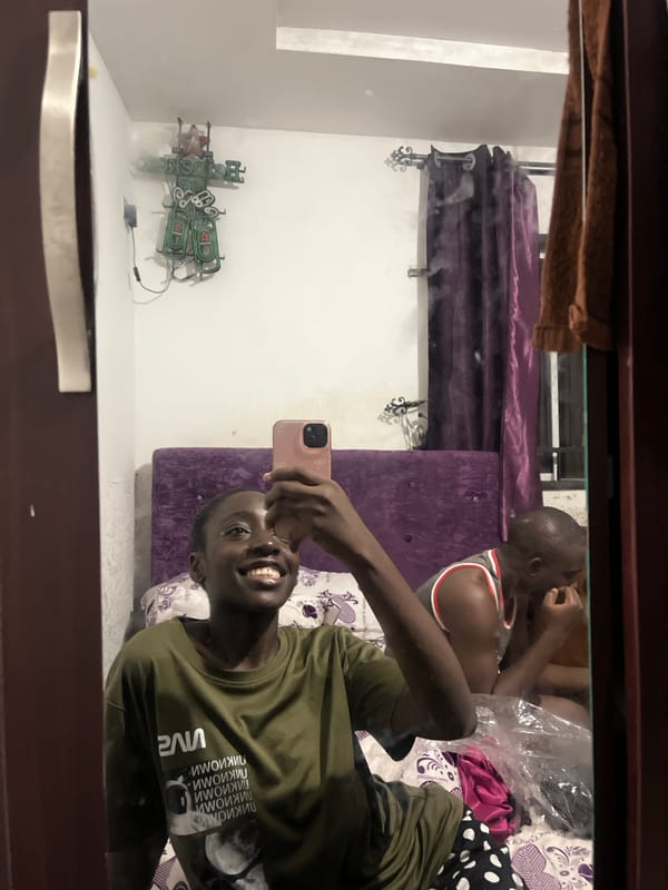 Casual evening photos captured in Abuja residential setting