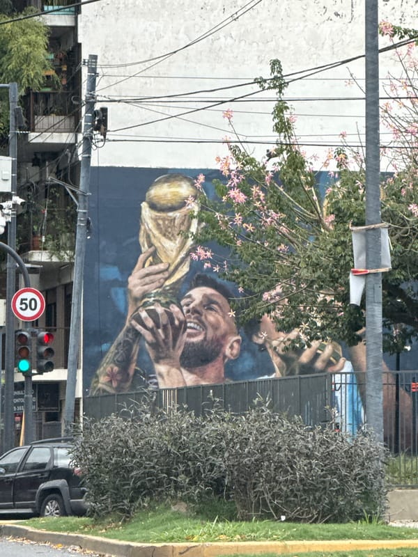 Messi World Cup mural spotted on Buenos Aires building