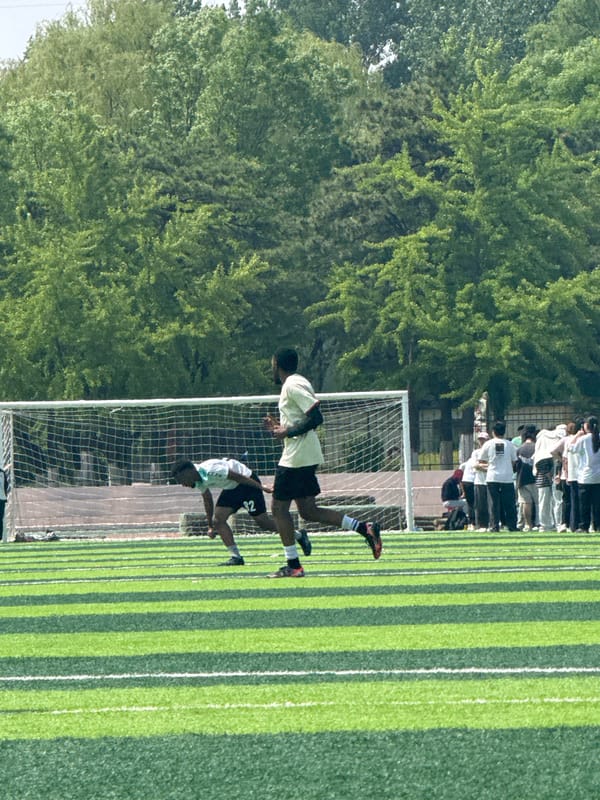 Early morning soccer match observed in Linghe, China