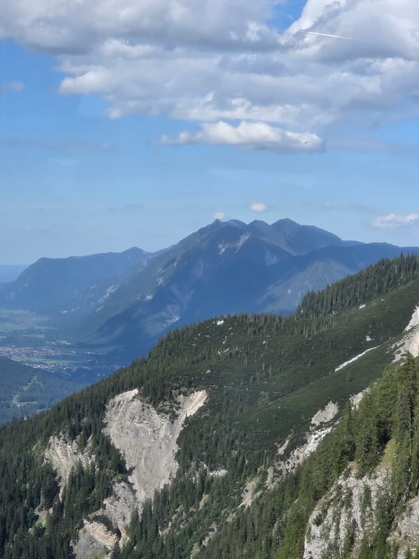 Mountain panorama view near Grainau, Germany