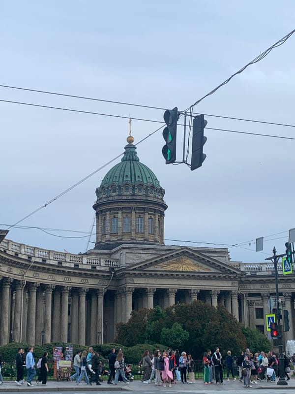 Strolling past landmarks and oddities in central Saint Petersburg