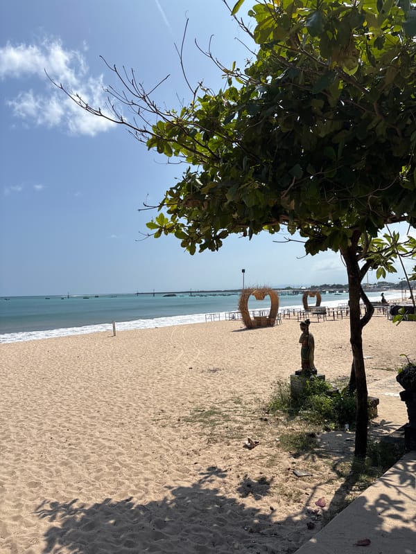 Morning scenes from Kuta Beach and traditional gates documented