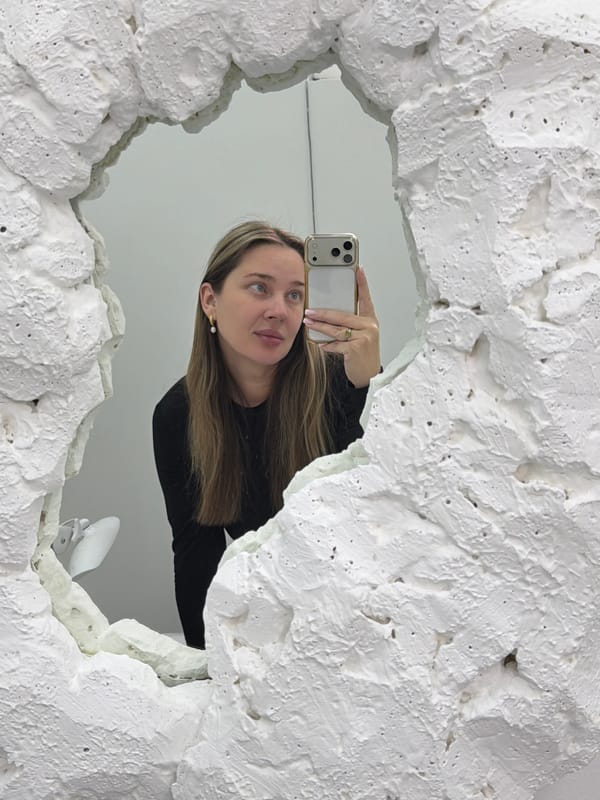 Woman takes morning selfies with iPhone in Moscow