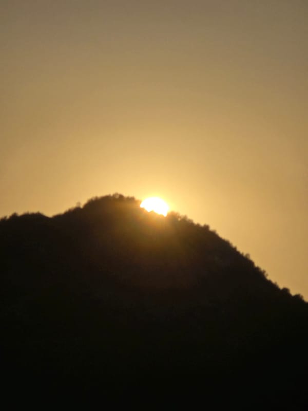 Sunset over Skadar Lake from the shores of Seoca, Montenegro