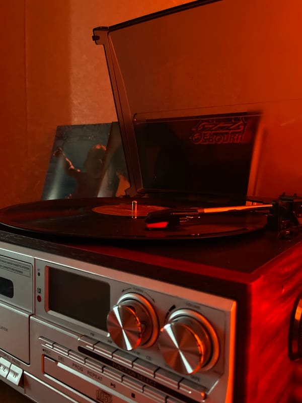 Vinyl, Ozzy, and Podolsk sunset skies on a June evening