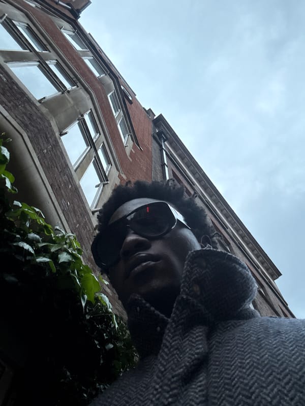 Person with headphones spotted in London street scene