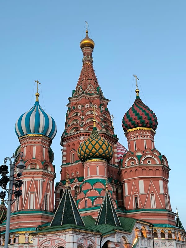 Red Square landmarks at golden hour, Moscow