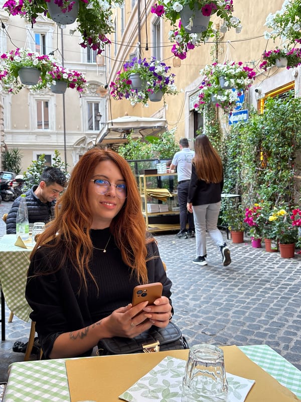 Morning dining scene captured at Rome restaurant