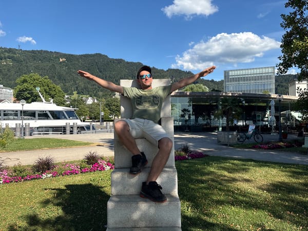 Relaxing afternoon along Bregenz's Lake Constance promenade