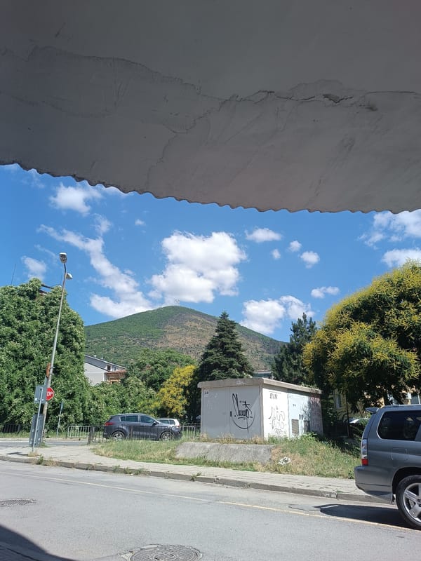 Quiet summer morning on the streets of Sliven, Bulgaria