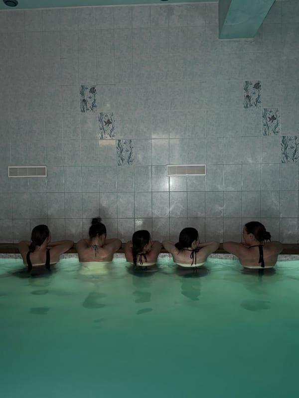Women enjoy swimming and sauna time in Chaikovsky facility