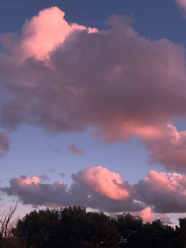 Evening sky and family moments documented in Kiryat Bialik