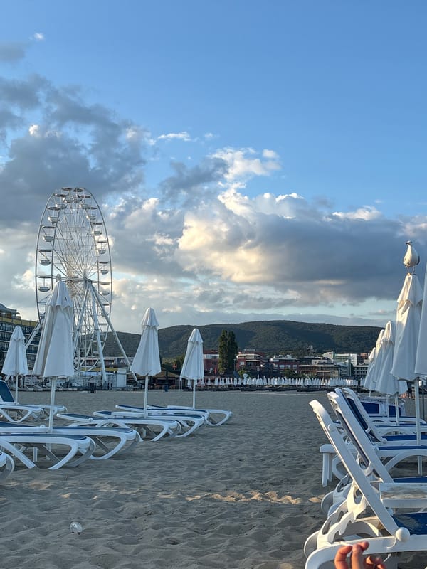 Beach day and street scenes in Nesebar, Bulgaria