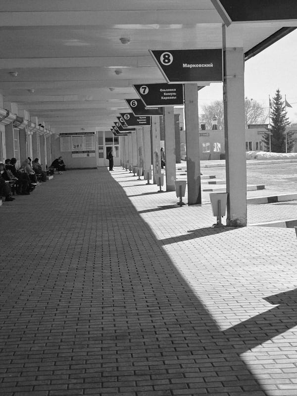 Woman documents morning outing with stroller in Chaikovsky, Russia