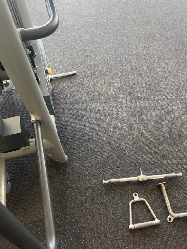 Witness documents empty gym interior in Blagoevgrad, Bulgaria