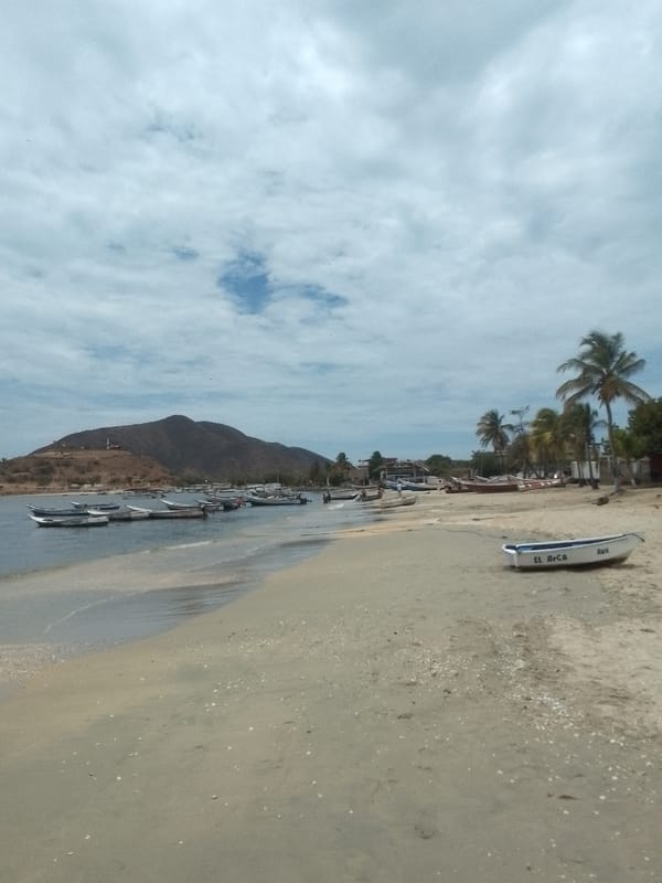 Quiet afternoon documented at Juan Griego fishing harbor, Venezuela
