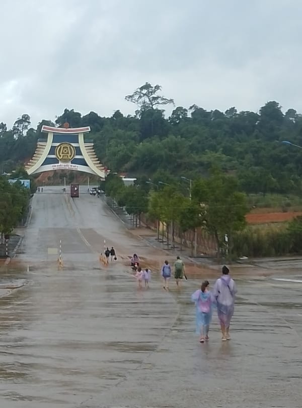 Witness documents wet roads and rural scenes after rain