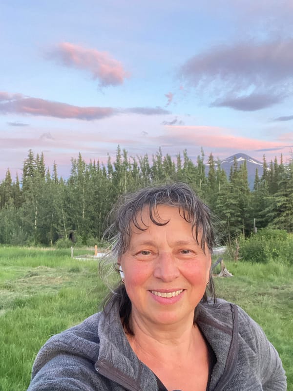 Twilight evening in Haines Junction, Yukon mountains and sky