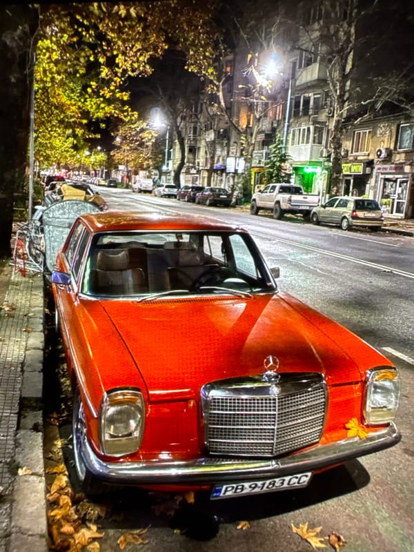 Vintage cars, mountain scenery, and folk costumes around Plovdiv