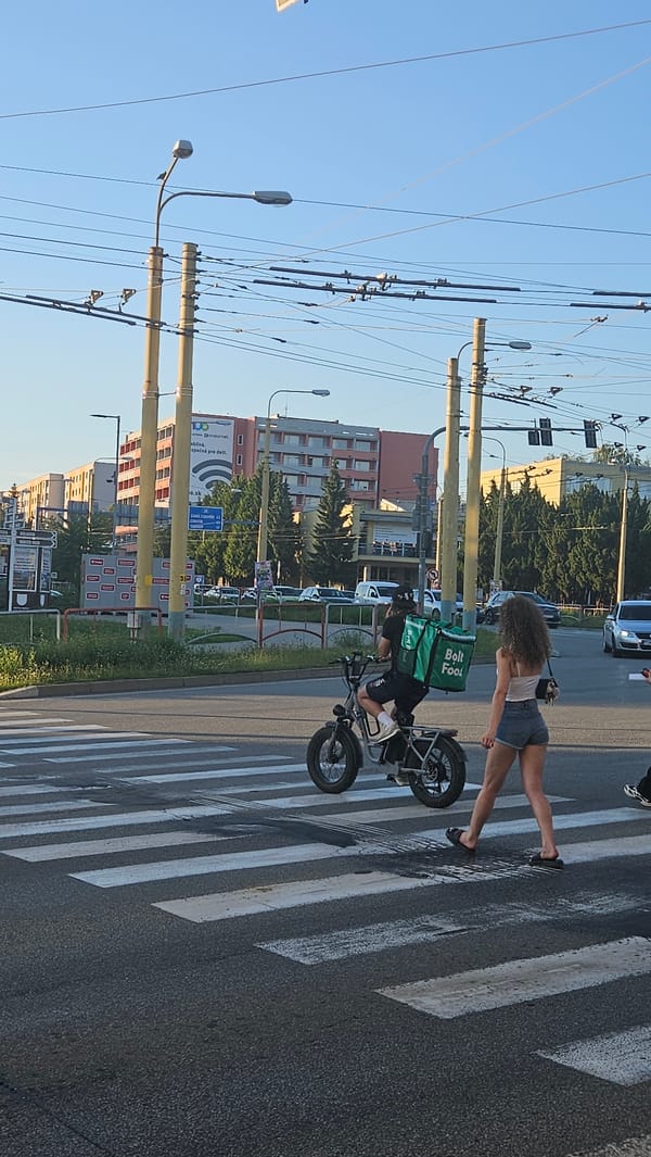 Everyday Prešov street life on a summer afternoon