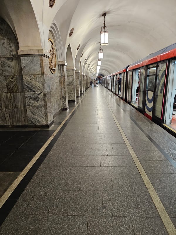 Morning commute through Moscow Metro stations and city streets documented