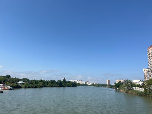 Morning riverside walk documents love locks, wildlife in Krasnodar