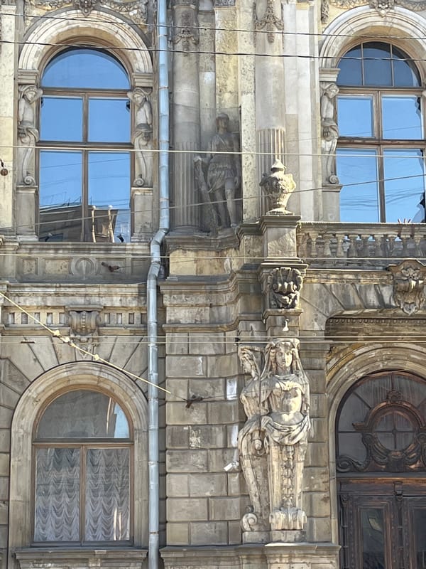 Street art and architecture documented in central Saint Petersburg