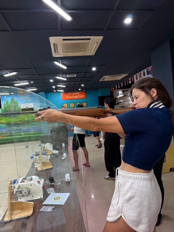 Rifle shooting session at Đà Nẵng Shooting Club, Vietnam