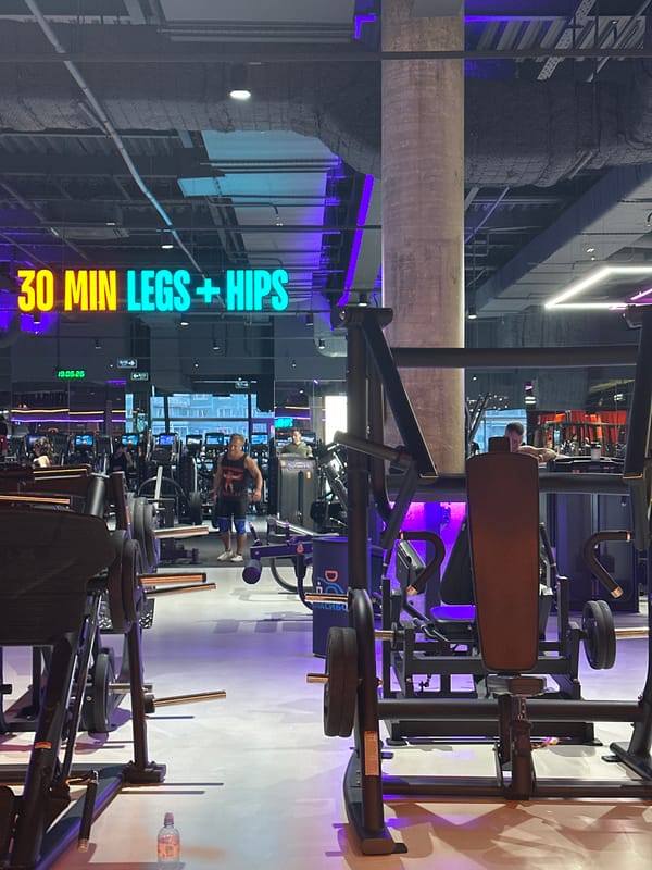 Inside a Saint Petersburg gym during a legs and hips session