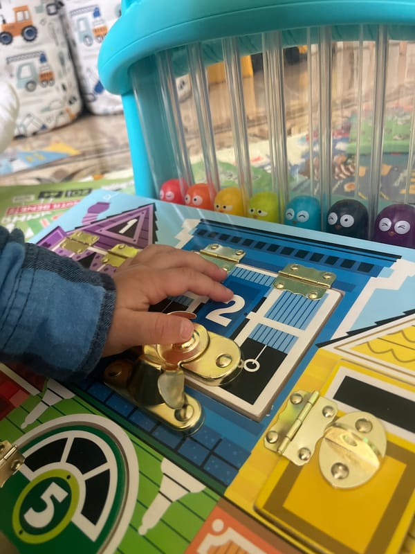 Child's morning playtime documented in Onokivtsi, Ukraine home