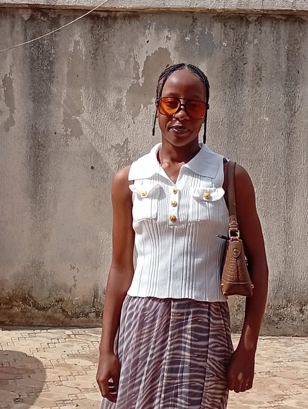 Woman photographed multiple times in Rido, Nigeria
