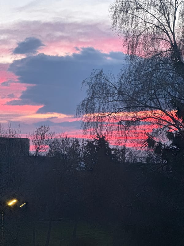 Twilight sky gradient observed over Sofia urban landscape