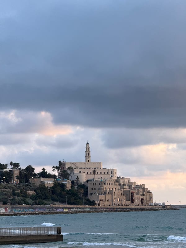 Tel Aviv coastline draws crowds during dramatic sunset hour