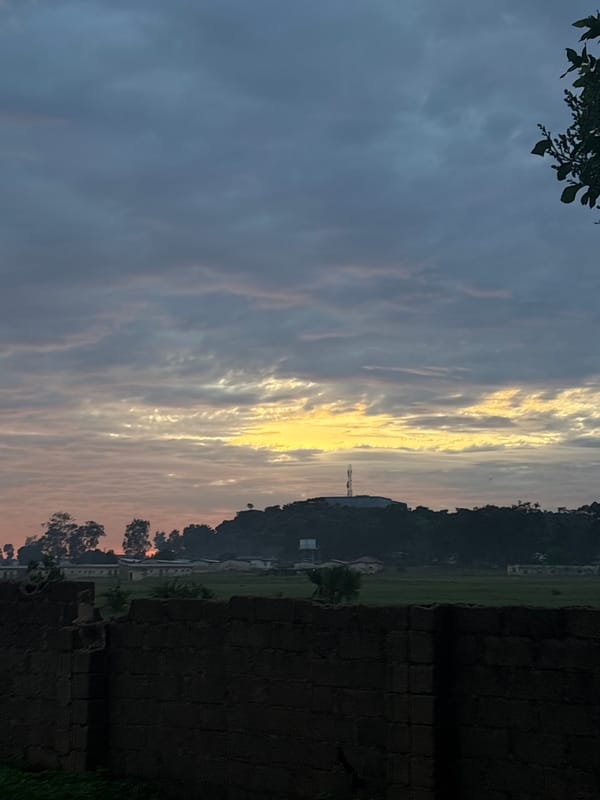 Dawn sky documented over Bukuru Nigeria in twelve-image sequence