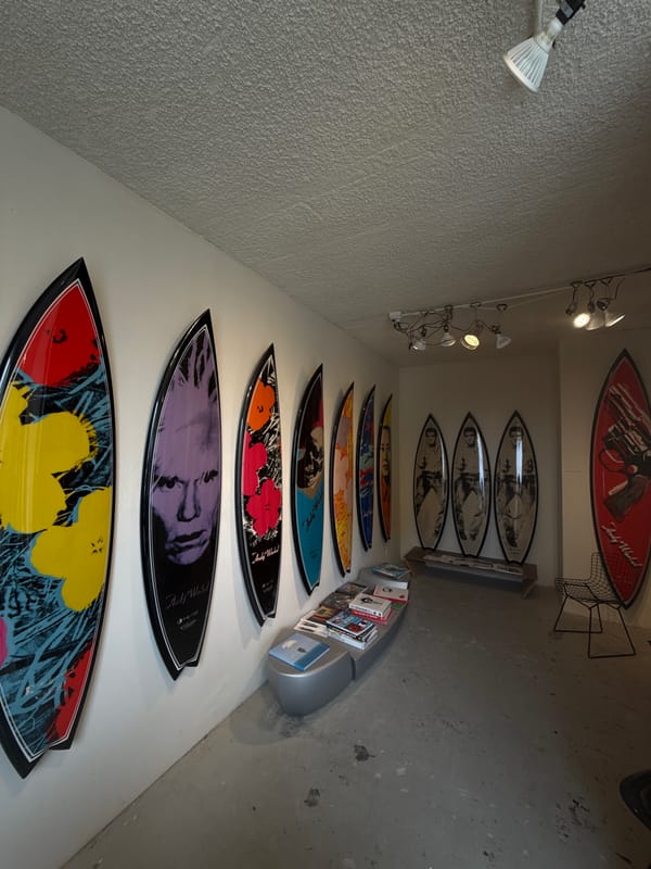 San Diego surfboard workshop features Andy Warhol-themed collection